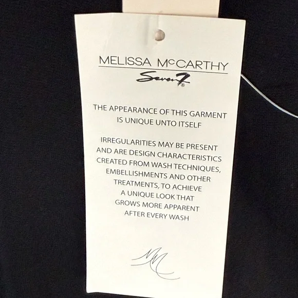 Melissa McCarthy Black rhinestone Shoulder Sweatshirt with pockets NWT - Picture 9 of 11